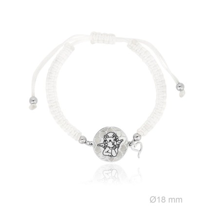 Pulsera de Plata de Ley y macramé