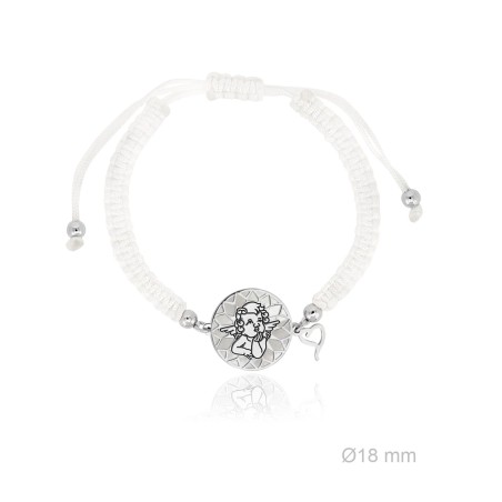 Pulsera de Plata de Ley y macramé