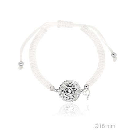 Pulsera de Plata de Ley y macramé