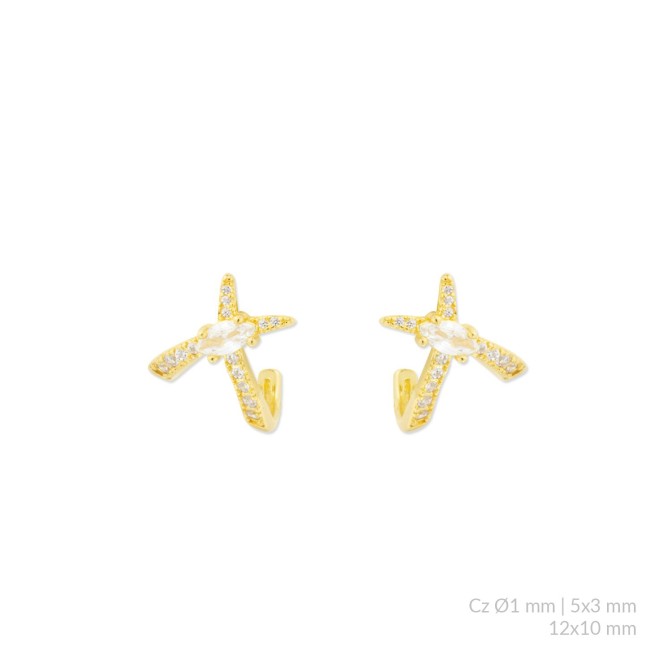 Pendientes de Plata de Ley con circonitas