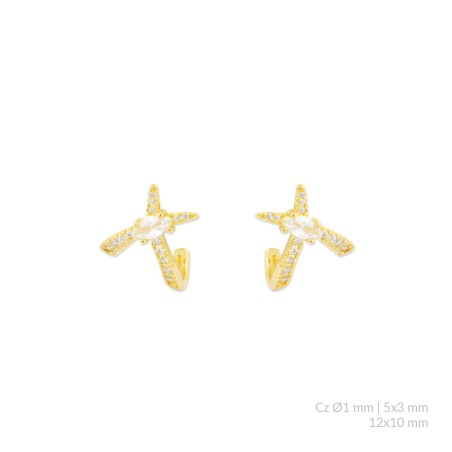 Pendientes de Plata de Ley con circonitas