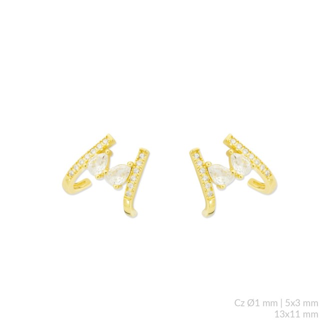 Pendientes de Plata de Ley con circonitas