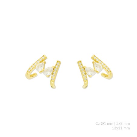 Pendientes de Plata de Ley con circonitas