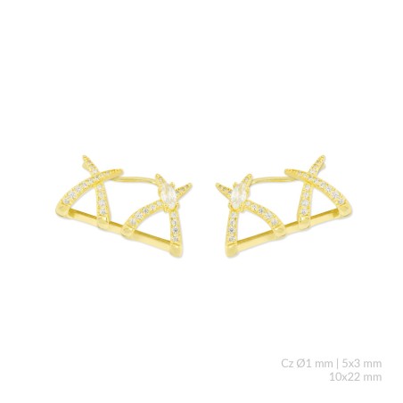 Pendientes de Plata de Ley con circonitas