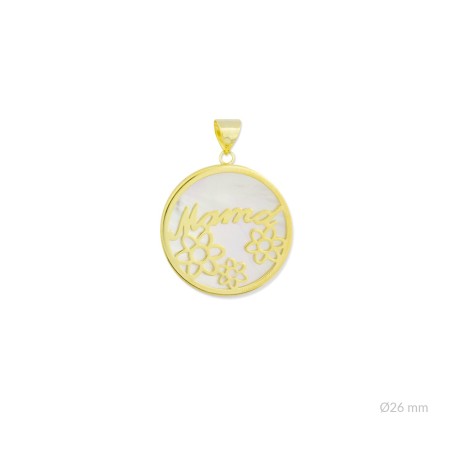 Colgante de Plata de Ley y nácar