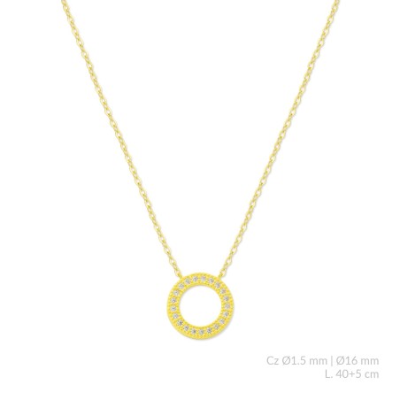 Gargantilla de Plata de Ley con circonitas