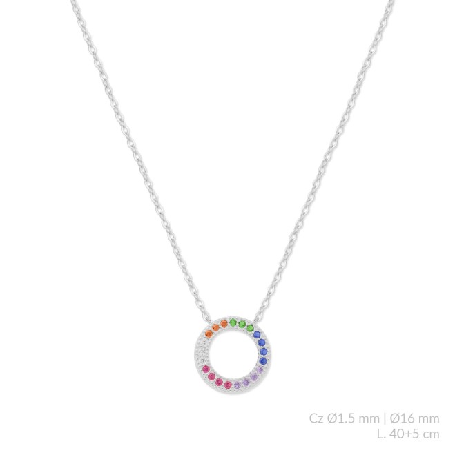 Gargantilla de Plata de Ley con circonitas