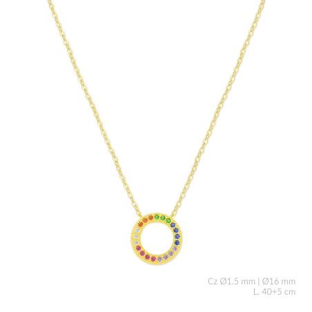 Gargantilla de Plata de Ley con circonitas