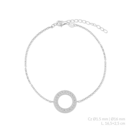 Pulsera de Plata de Ley con circonitas