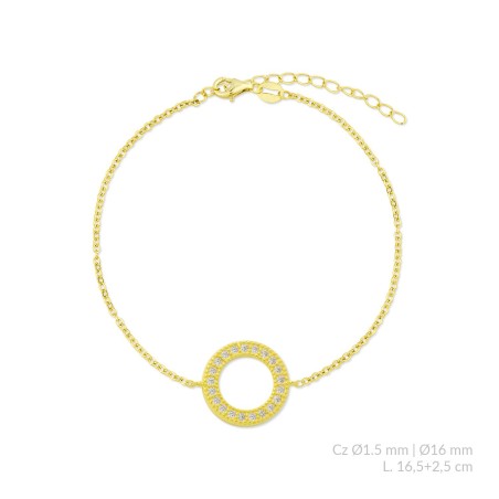 Pulsera de Plata de Ley con circonitas