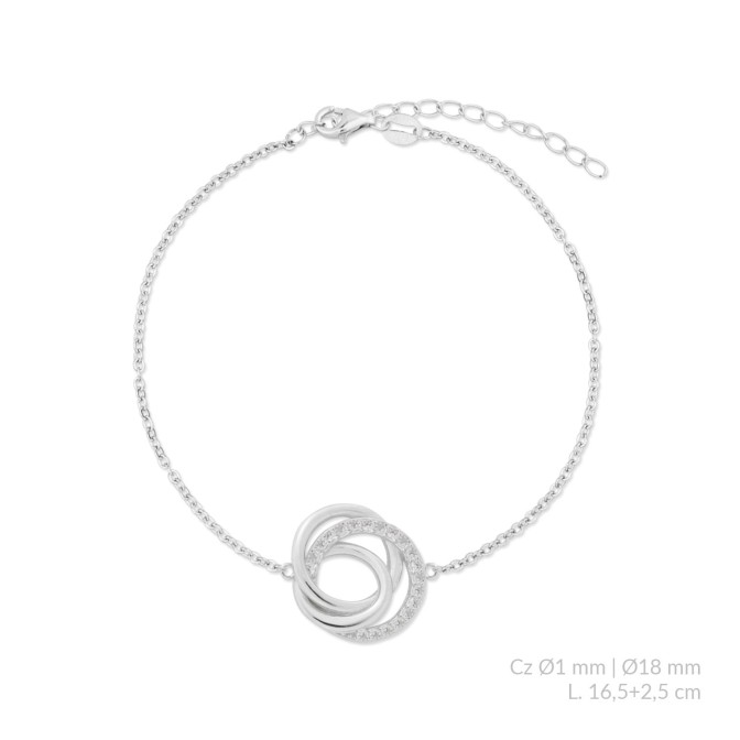 Pulsera de Plata de Ley con circonitas