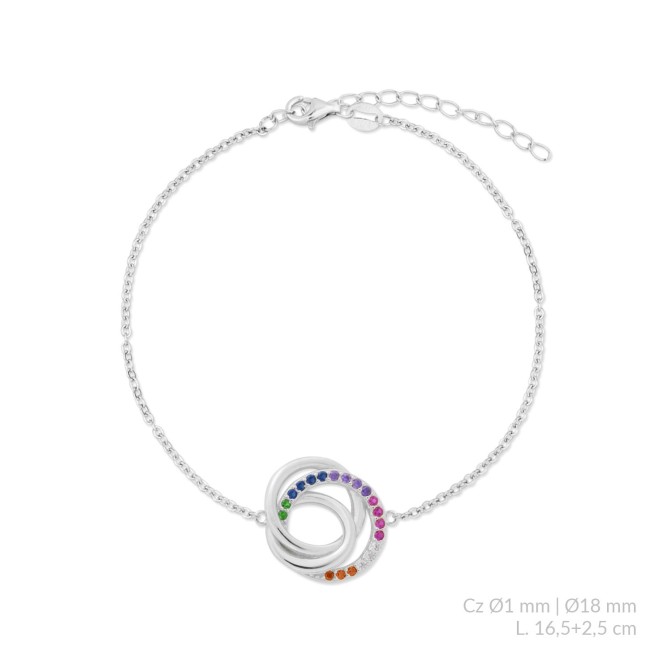Pulsera de Plata de Ley con circonitas