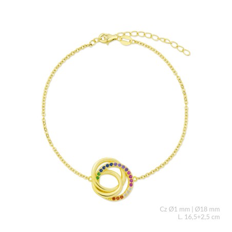 Pulsera de Plata de Ley con circonitas