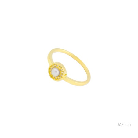 Sortija de Plata de Ley con circonitas