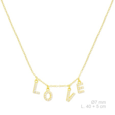 Gargantilla de Plata de Ley con circonitas