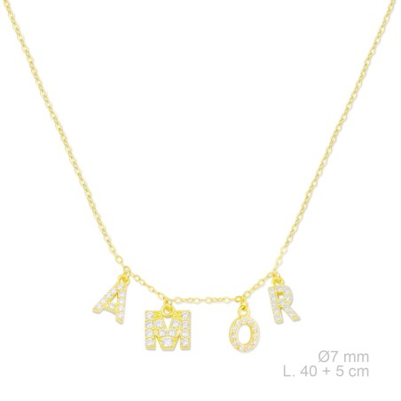 Gargantilla de Plata de Ley con circonitas