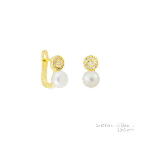 Pendientes de Plata de Ley con circonitas