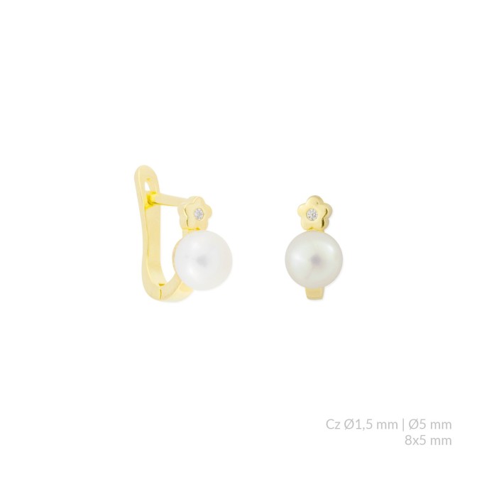 Pendientes de Plata de Ley con circonitas