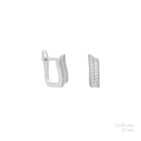 Pendientes de Plata de Ley con circonitas