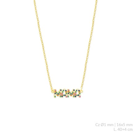 Gargantilla de Plata de Ley con circonitas