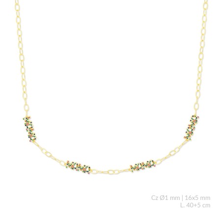 Gargantilla de Plata de Ley con circonitas