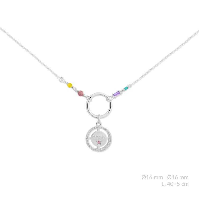 Gargantilla de Plata de Ley con circonitas