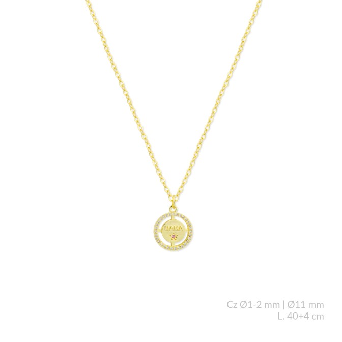 Gargantilla de Plata de Ley con circonitas