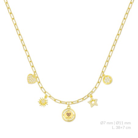 Gargantilla de Plata de Ley con circonitas