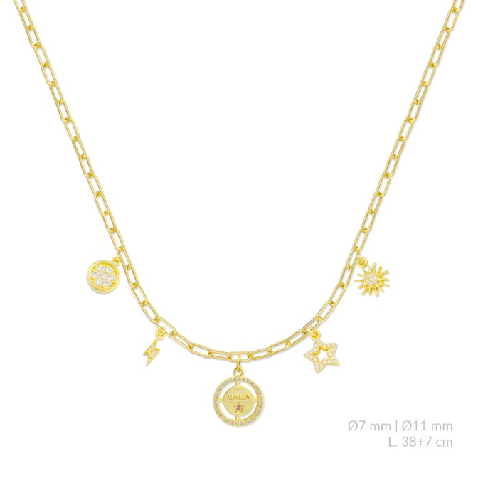 Gargantilla de Plata de Ley con circonitas