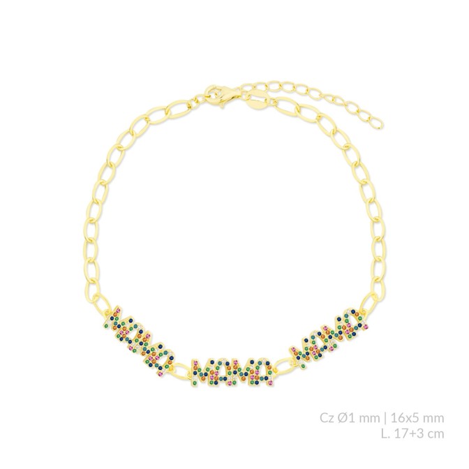 Pulsera de Plata de Ley con circonitas