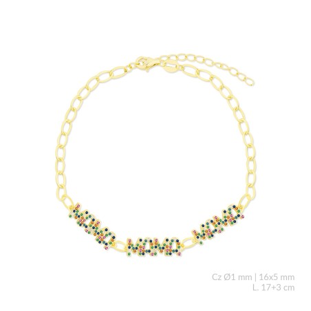 Pulsera de Plata de Ley con circonitas