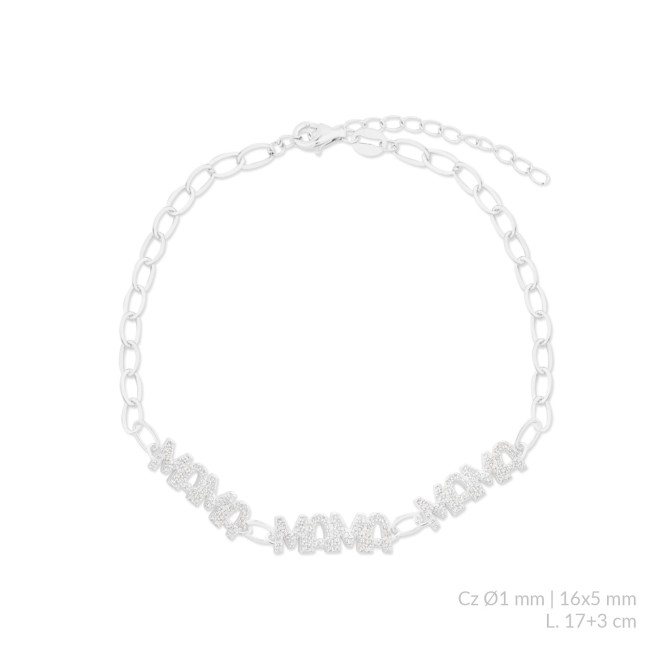 Pulsera de Plata de Ley con circonitas
