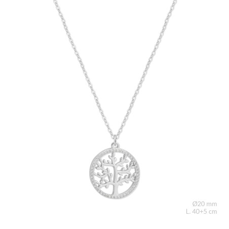 Gargantilla de Plata de Ley con circonitas