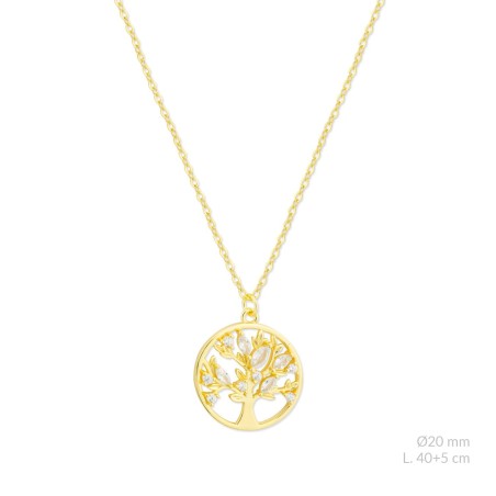 Gargantilla de Plata de Ley con circonitas