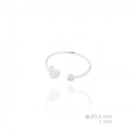 Sortija de Plata de Ley y circonita