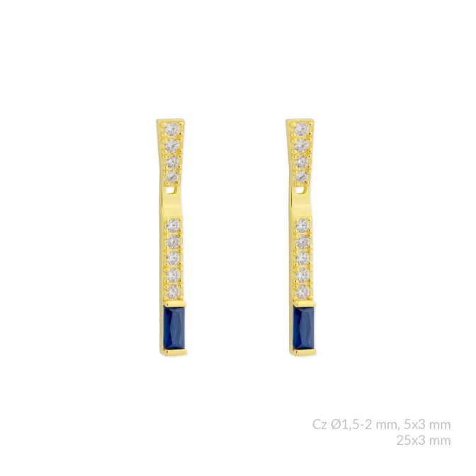 Pendientes de Plata de Ley con circonitas