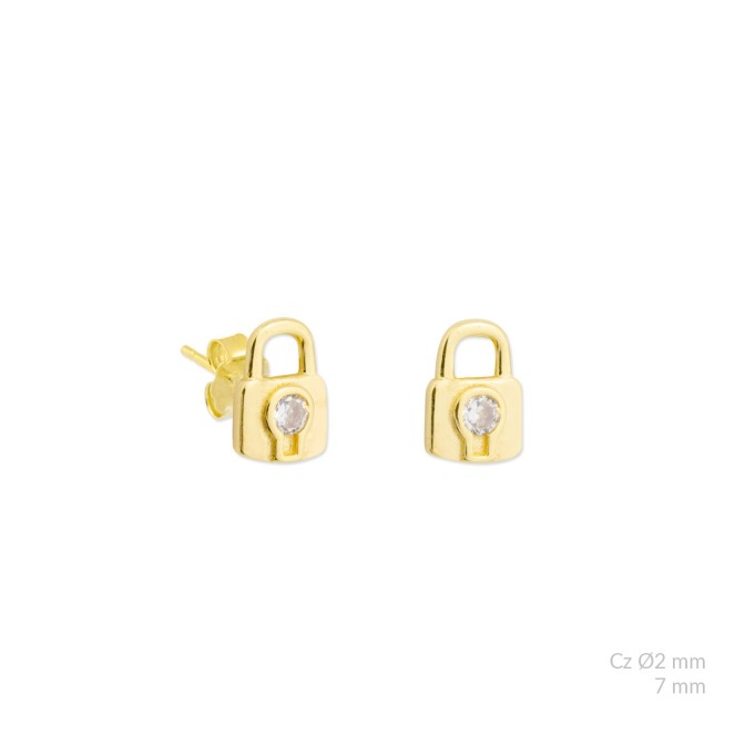 Pendientes de Plata de Ley con circonitas