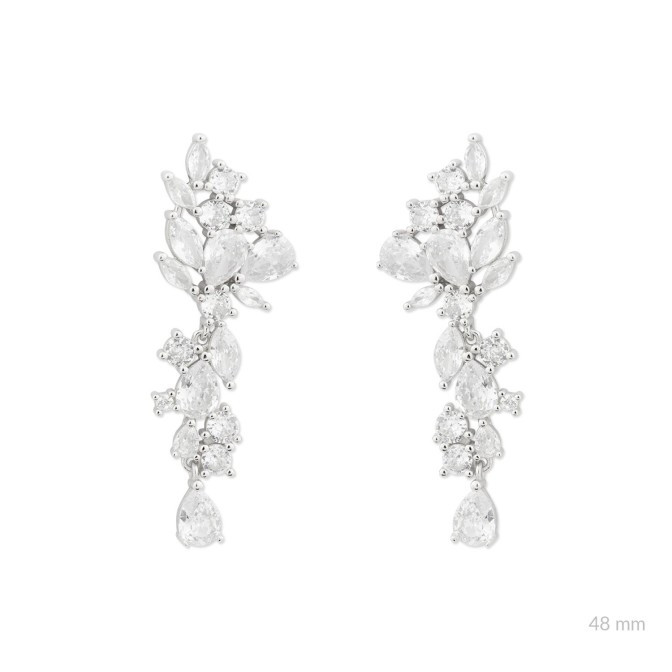 Pendientes de Plata de Ley con circonitas