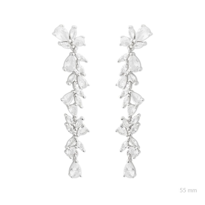 Pendientes de Plata de Ley con circonitas