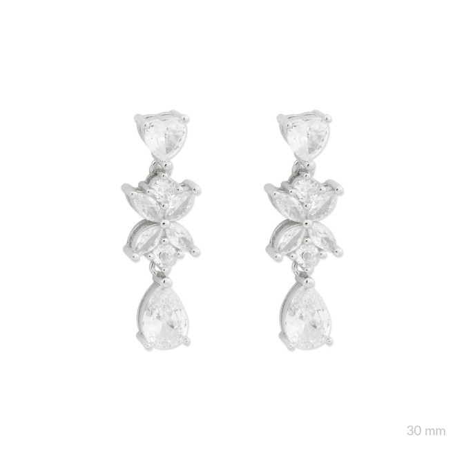 Pendientes de Plata de Ley con circonitas