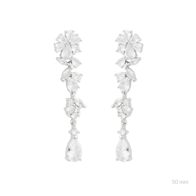 Pendientes de Plata de Ley con circonitas