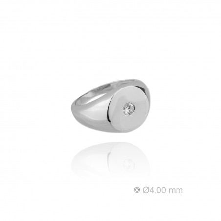 Sortija de Plata de Ley y circonita