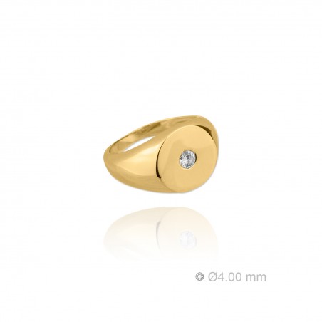 Sortija de Plata de Ley y circonita