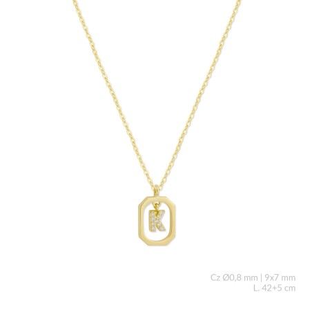 Gargantilla de Plata de Ley | K