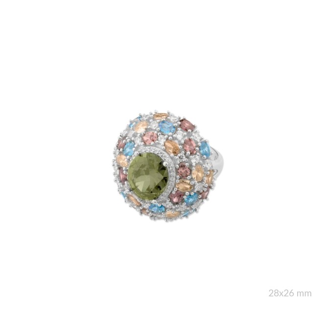 Anillo de Plata de Ley con circonitas