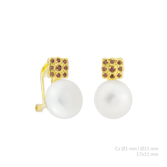 Pendientes de Plata de Ley con circonitas