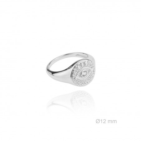 Sortija de Plata de Ley y circonita