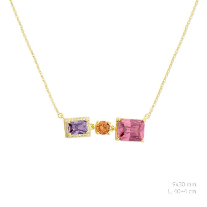 Gargantilla de Plata de Ley con circonitas