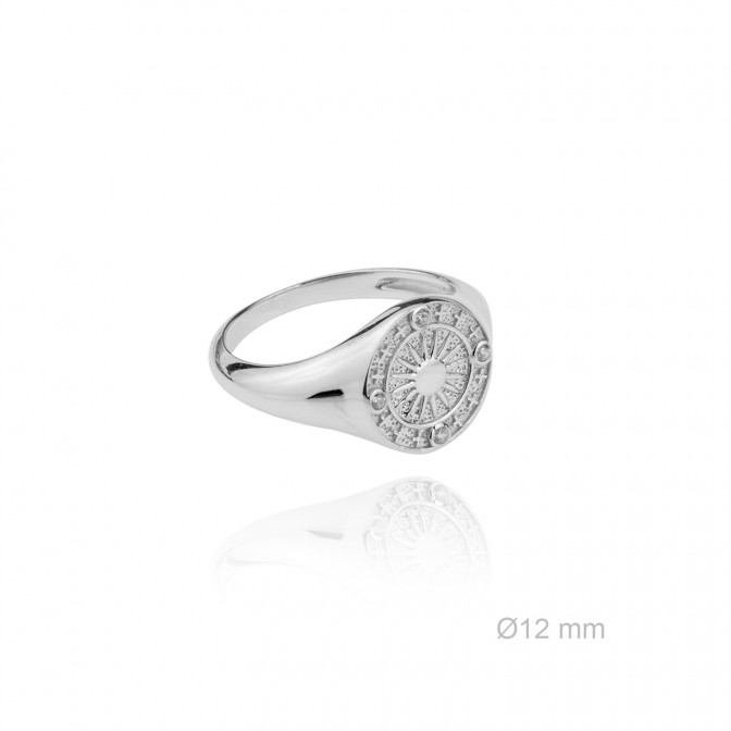 Sortija de Plata de Ley y circonita