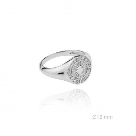 Sortija de Plata de Ley y circonita